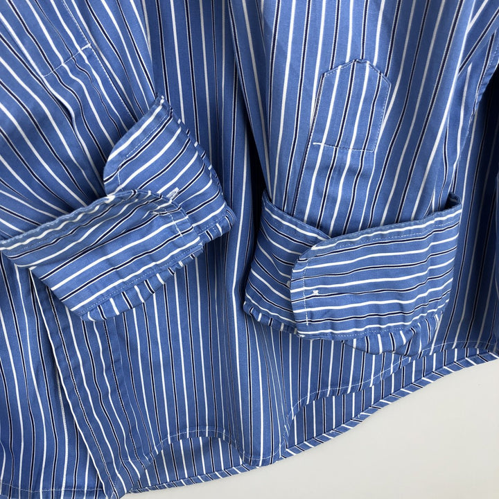 Ralph Lauren POLO by Ralph Lauren CUSTOM FIT DRESS SHIRTS Multi-stripe Long-sleeve Button-down Striped Shirt cotton blue type Vintage Second Hand