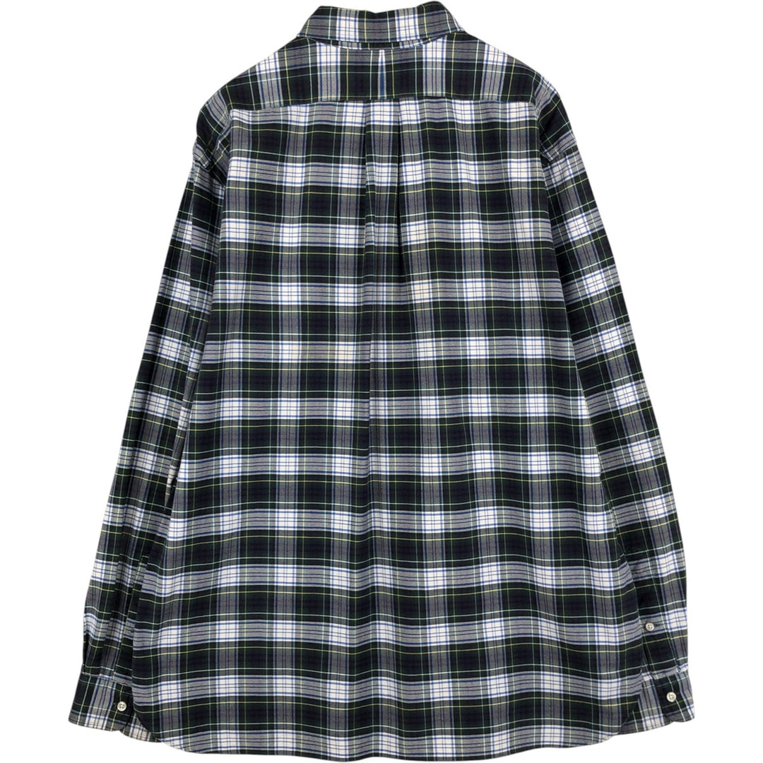 Ralph Lauren long sleeve button down check shirt, men's XL size cotton gray type Vintage Second Hand