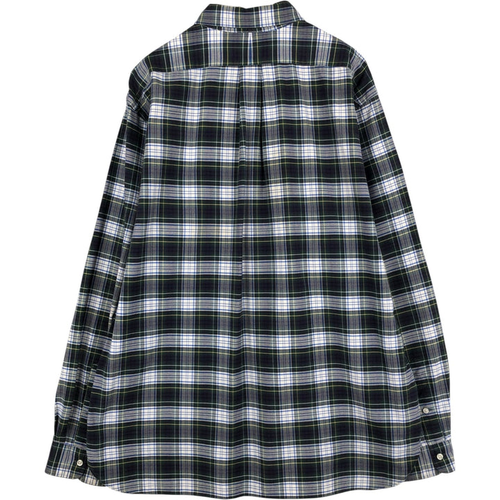 Ralph Lauren long sleeve button down check shirt, men's XL size cotton gray type Vintage Second Hand