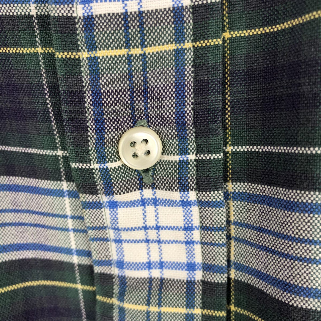 Ralph Lauren long sleeve button down check shirt, men's XL size cotton gray type Vintage Second Hand
