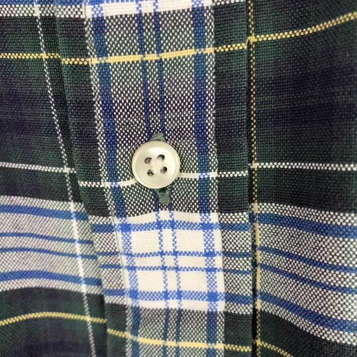 Ralph Lauren long sleeve button down check shirt, men's XL size cotton gray type Vintage Second Hand