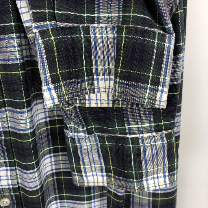 Ralph Lauren long sleeve button down check shirt, men's XL size cotton gray type Vintage Second Hand