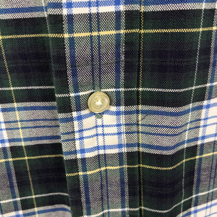 Ralph Lauren long sleeve button down check shirt, men's XL size cotton gray type Vintage Second Hand
