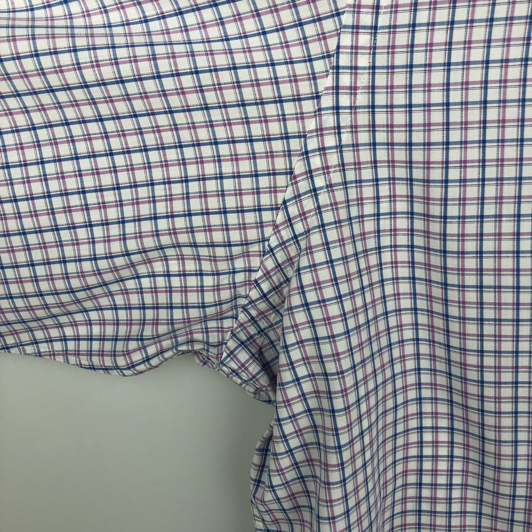 Ralph Lauren POLO by Ralph Lauren YARMOUTH Long-Sleeve Button-Down Check Shirt, Men's Size L (approx.) cotton white type Vintage Second Hand