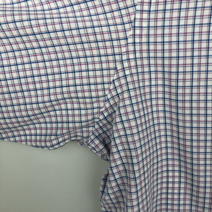 Ralph Lauren POLO by Ralph Lauren YARMOUTH Long-Sleeve Button-Down Check Shirt, Men's Size L (approx.) cotton white type Vintage Second Hand