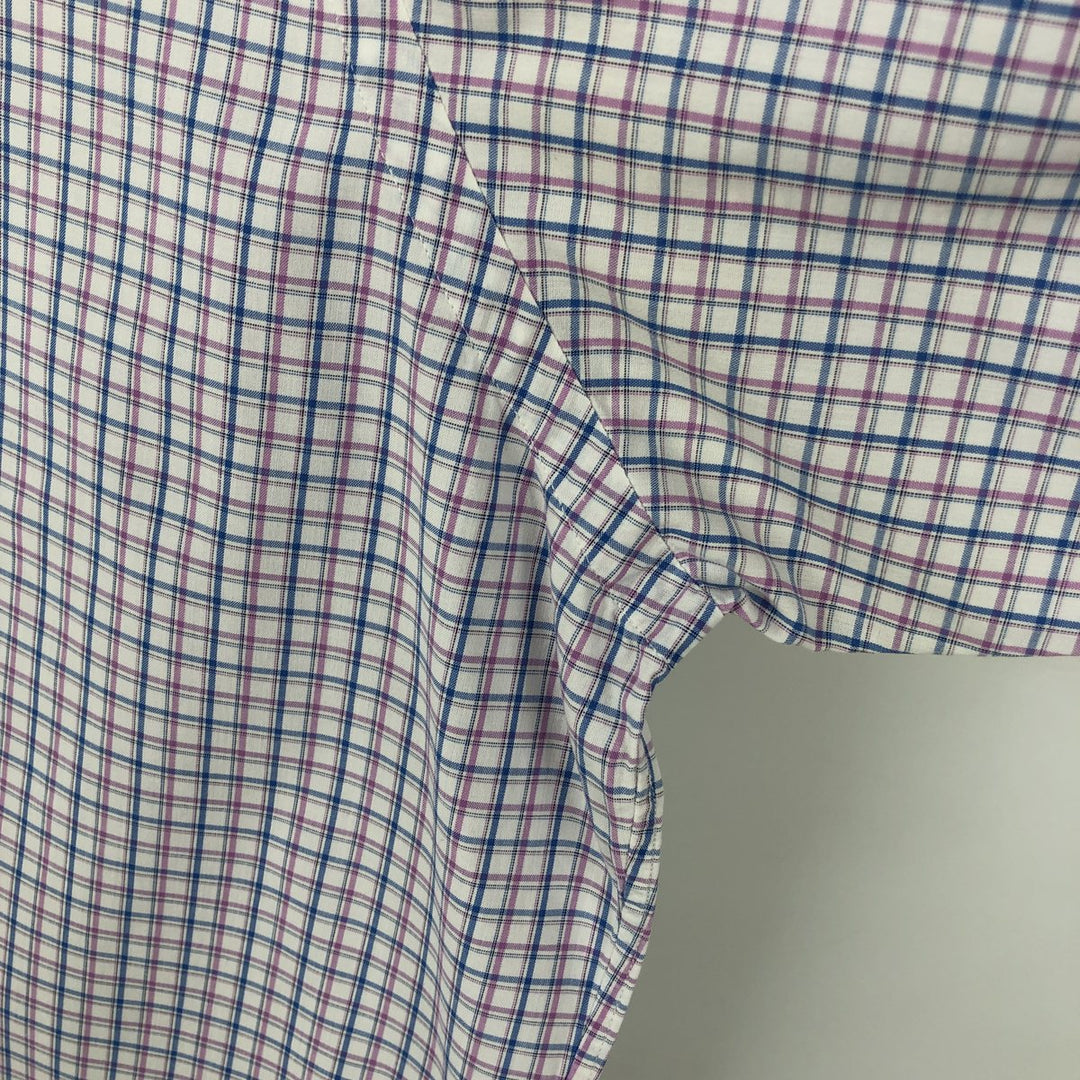 Ralph Lauren POLO by Ralph Lauren YARMOUTH Long-Sleeve Button-Down Check Shirt, Men's Size L (approx.) cotton white type Vintage Second Hand