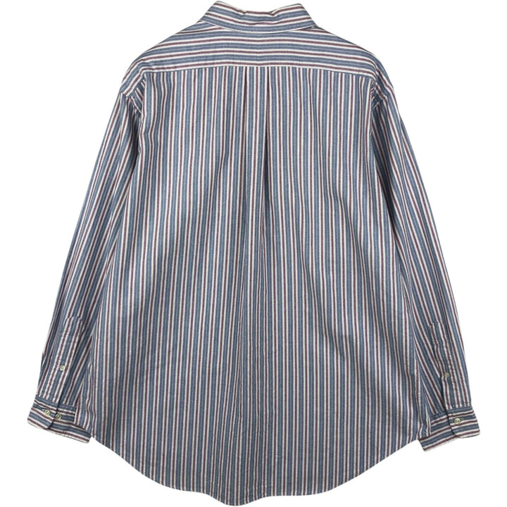Ralph Lauren Classic Fit Multi-Stripe Long Sleeve Button-Down Striped Shirt, Men's XL cotton white type Vintage Second Hand
