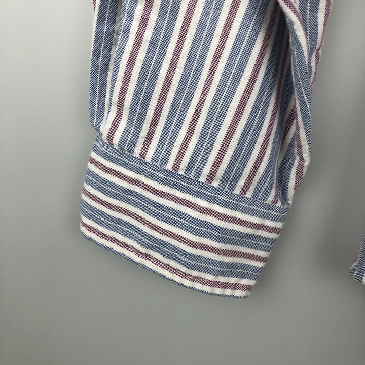 Ralph Lauren Classic Fit Multi-Stripe Long Sleeve Button-Down Striped Shirt, Men's XL cotton white type Vintage Second Hand