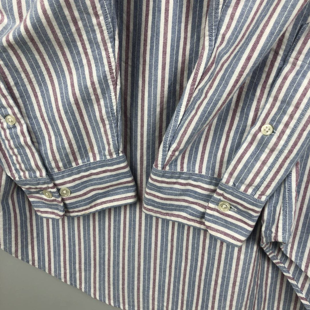 Ralph Lauren Classic Fit Multi-Stripe Long Sleeve Button-Down Striped Shirt, Men's XL cotton white type Vintage Second Hand