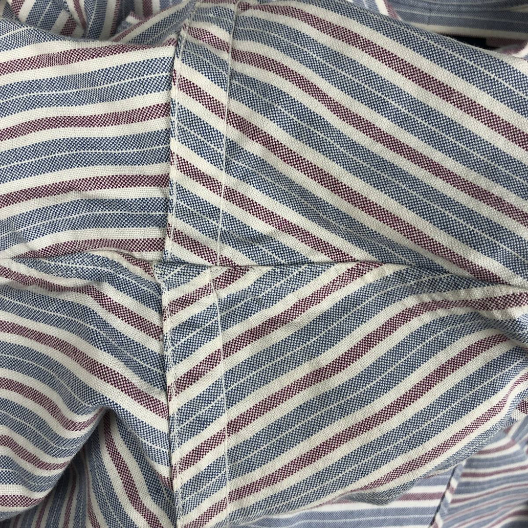 Ralph Lauren Classic Fit Multi-Stripe Long Sleeve Button-Down Striped Shirt, Men's XL cotton white type Vintage Second Hand