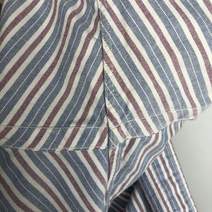 Ralph Lauren Classic Fit Multi-Stripe Long Sleeve Button-Down Striped Shirt, Men's XL cotton white type Vintage Second Hand