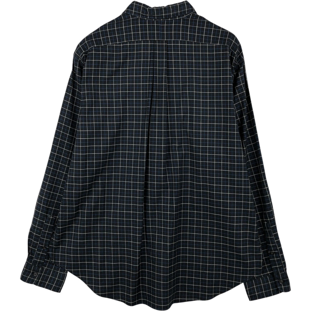 Ralph Lauren Classic Fit Long Sleeve Button Down Check Shirt Men's XXL cotton black type Vintage Second Hand