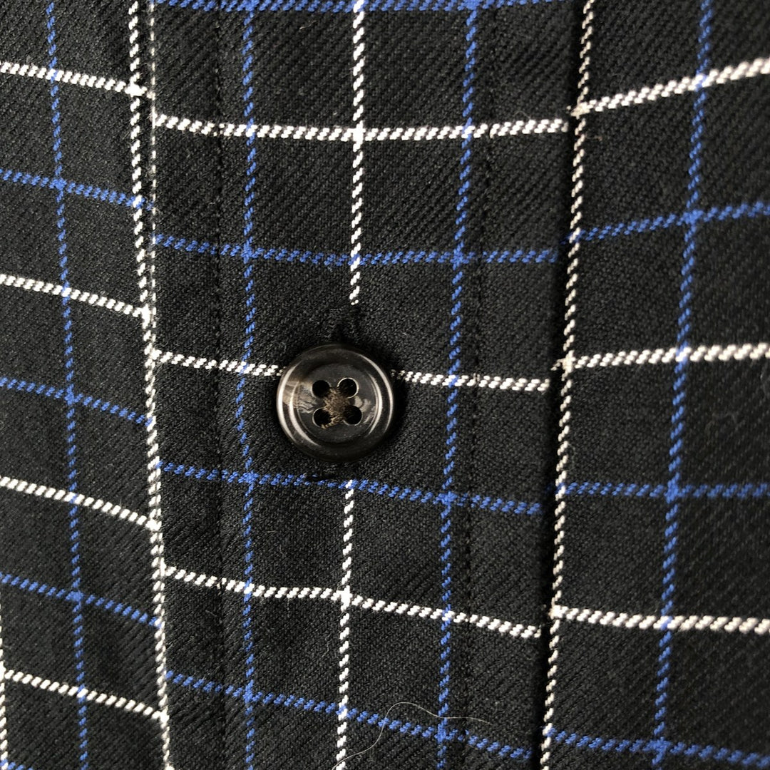 Ralph Lauren Classic Fit Long Sleeve Button Down Check Shirt Men's XXL cotton black type Vintage Second Hand