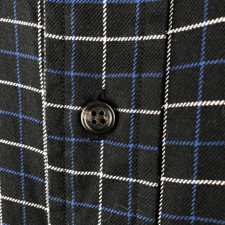 Ralph Lauren Classic Fit Long Sleeve Button Down Check Shirt Men's XXL cotton black type Vintage Second Hand