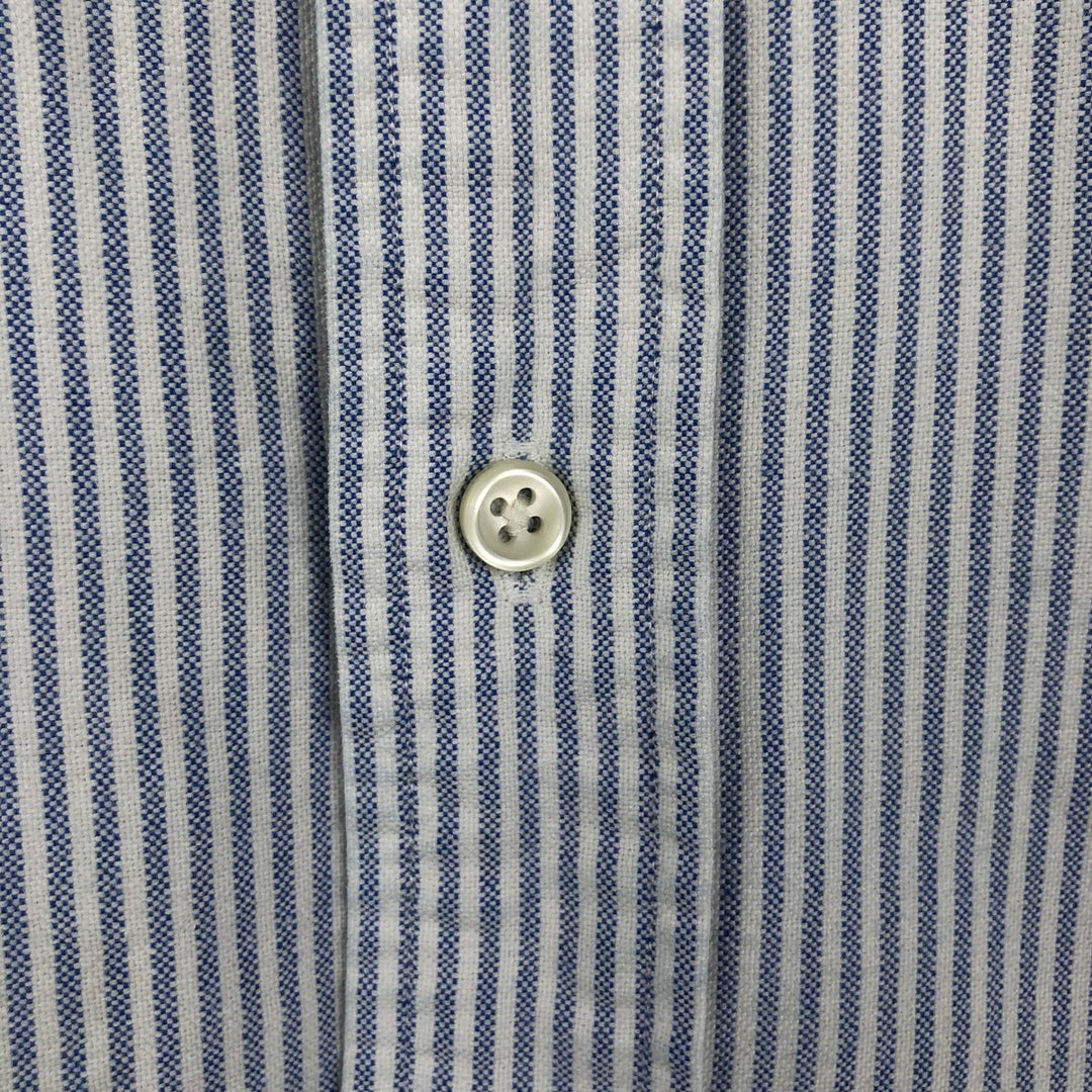 Ralph Lauren Classic Fit Long Sleeve Button Down Striped Shirt Men's Size L cotton Blue type light blue Vintage Second Hand