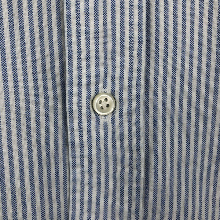 Ralph Lauren Classic Fit Long Sleeve Button Down Striped Shirt Men's Size L cotton Blue type light blue Vintage Second Hand