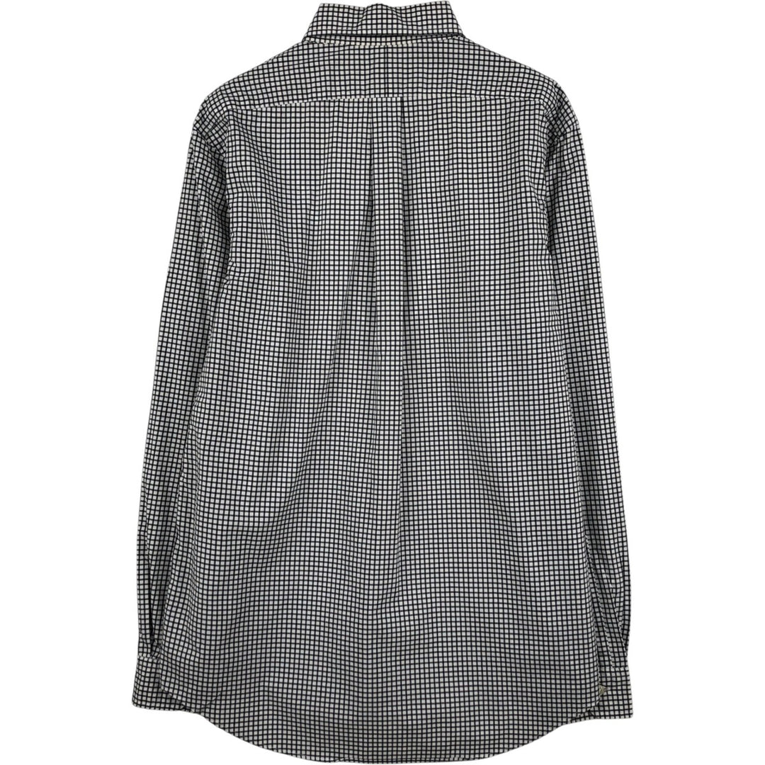 Ralph Lauren STRETCH Long-Sleeve Button-Down Check Shirt, Men's Size M (approx.) cotton black type Vintage Second Hand
