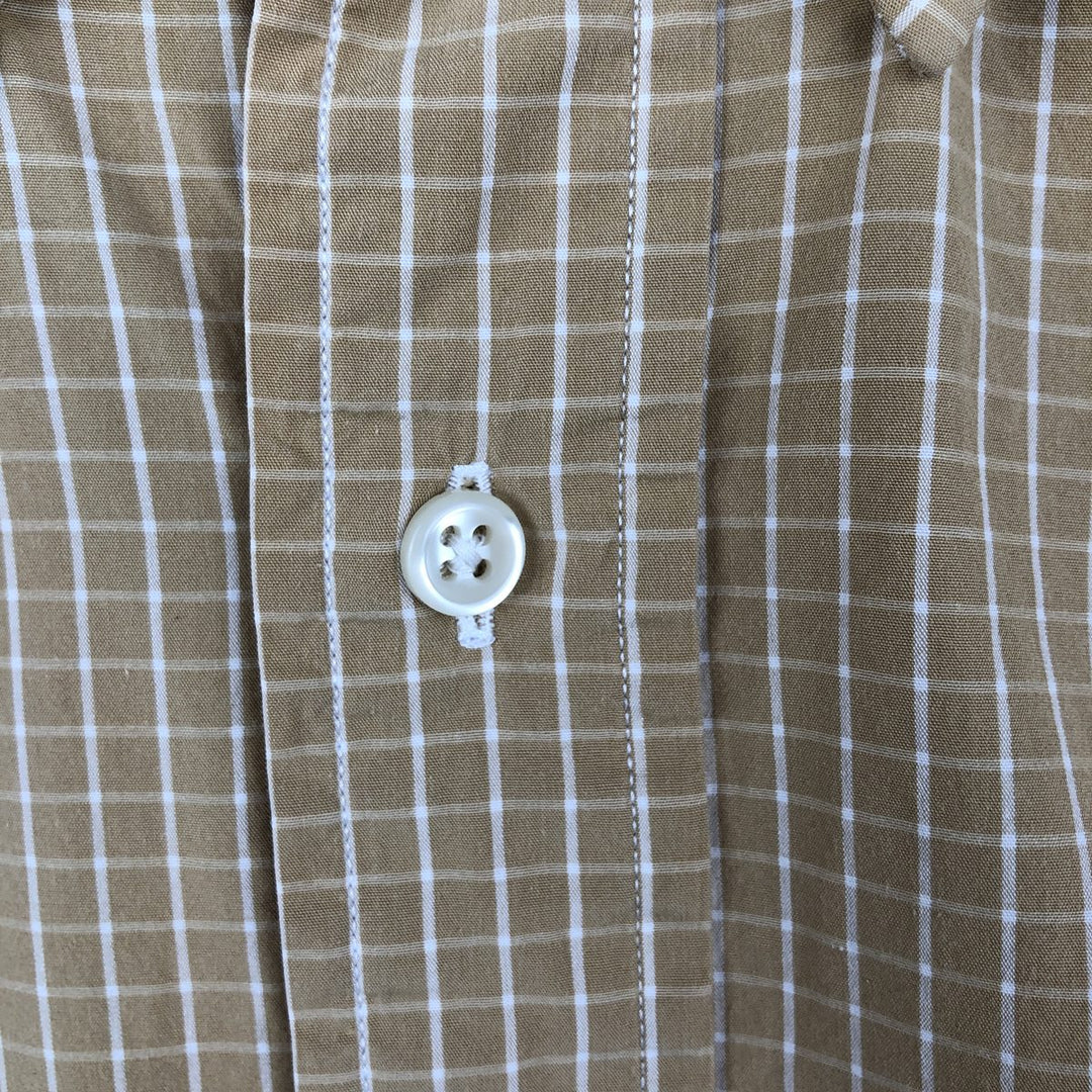 Ralph Lauren POLO by Ralph Lauren CUSTOM FIT long-sleeved button-down check shirt, men's size XL cotton yellow type Vintage Second Hand