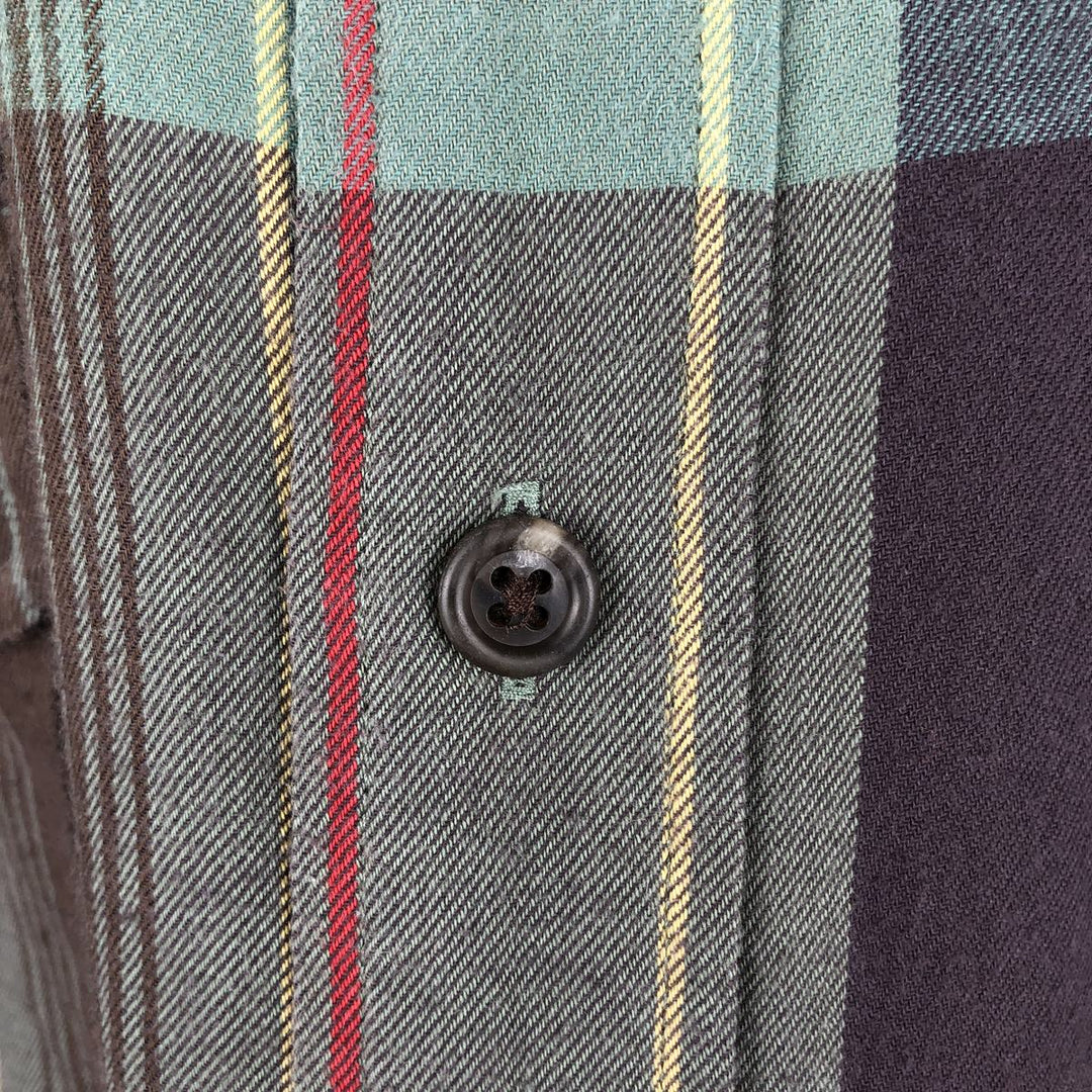 Ralph Lauren POLO by Ralph Lauren long sleeve cotton check shirt, men's size M cotton Khaki type Vintage Second Hand
