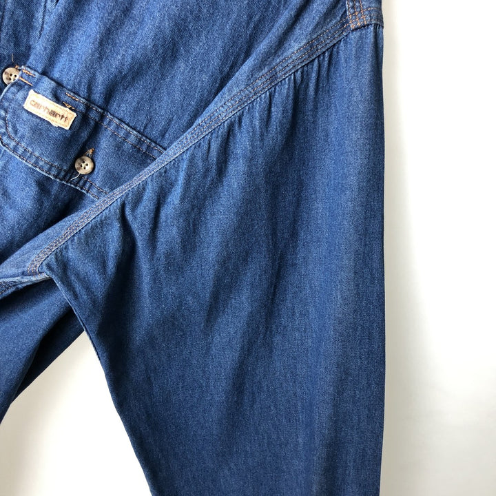 Carhartt Long Sleeve Denim Shirt, Men's Size L cotton blue type Vintage Second Hand