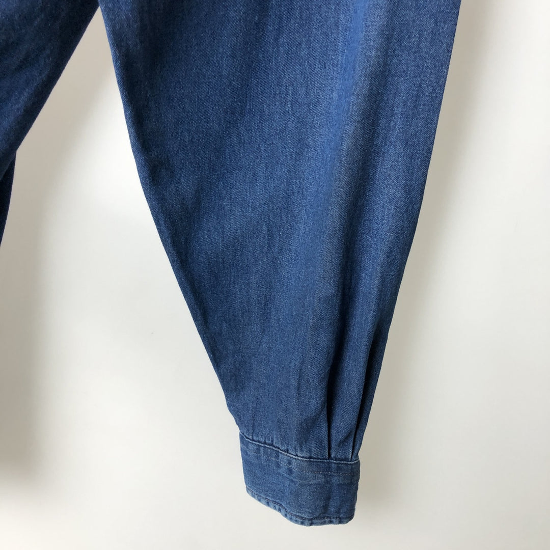 Carhartt Long Sleeve Denim Shirt, Men's Size L cotton blue type Vintage Second Hand