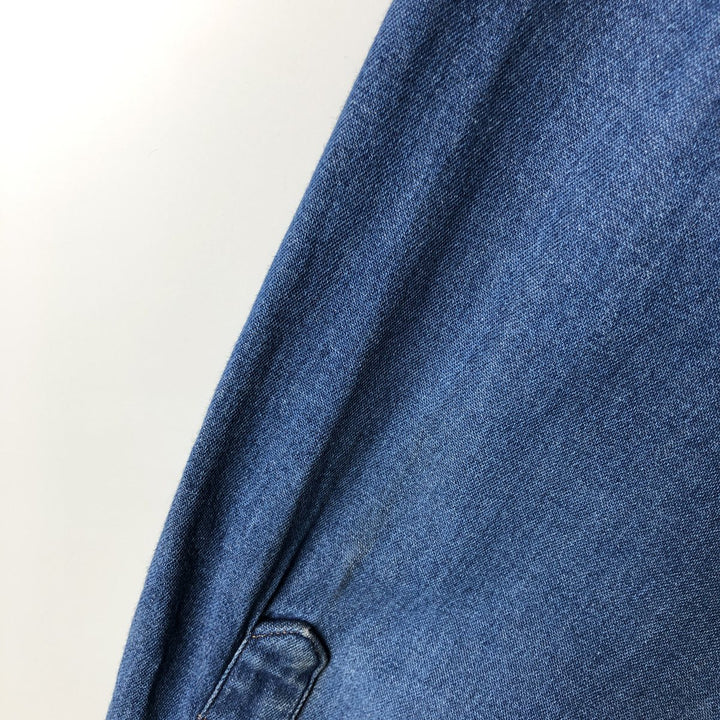 Carhartt Long Sleeve Denim Shirt, Men's Size L cotton blue type Vintage Second Hand