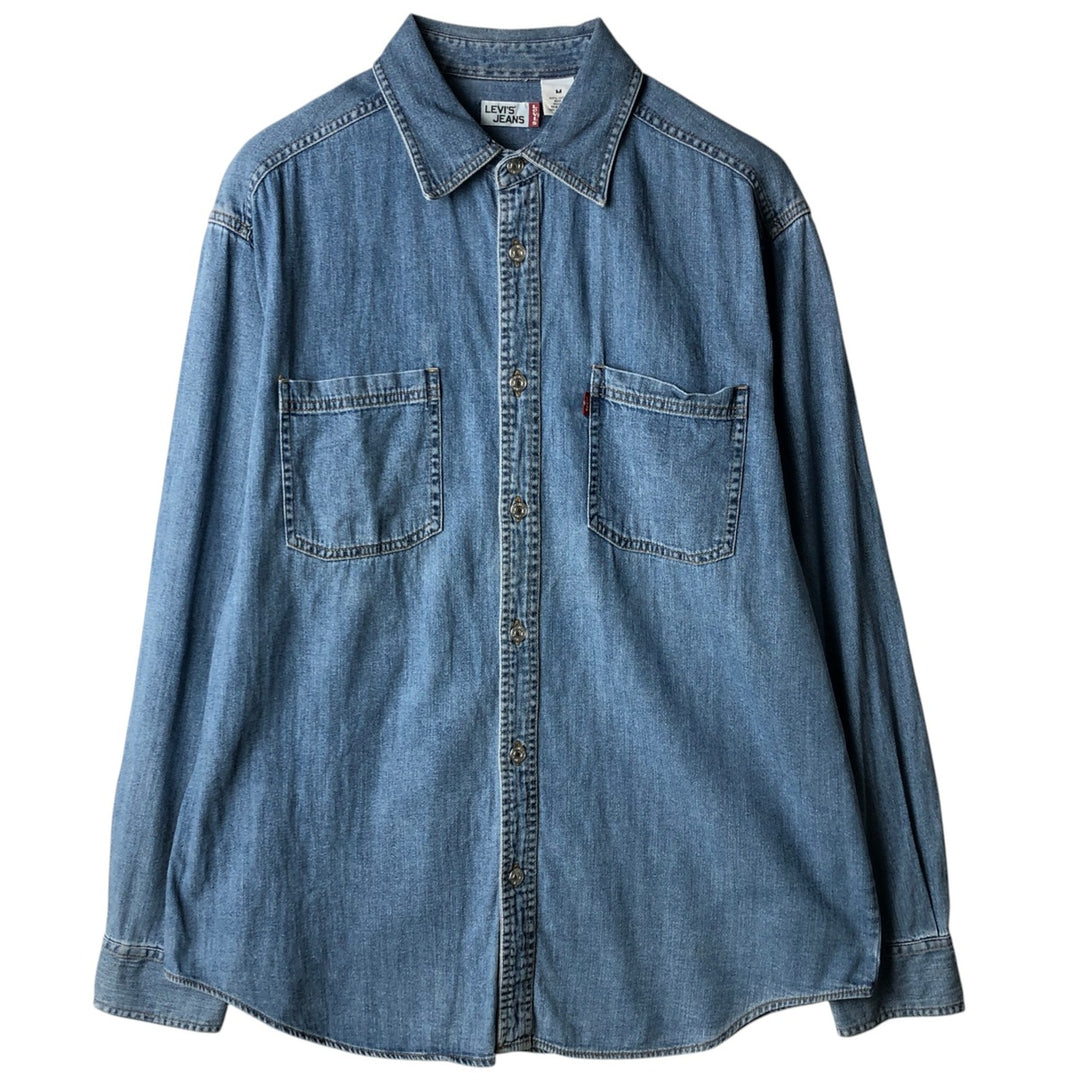 90s-00'S Levi's Jeans Long-Sleeve Denim Shirt, Men's Size M (approx.) cotton blue type Vintage Second Hand