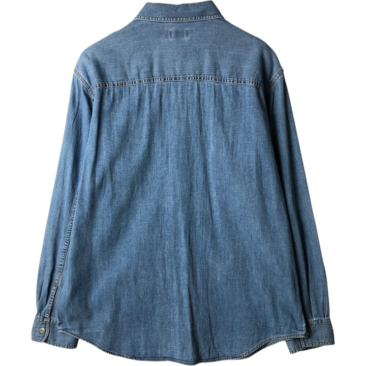 90s-00'S Levi's Jeans Long-Sleeve Denim Shirt, Men's Size M (approx.) cotton blue type Vintage Second Hand
