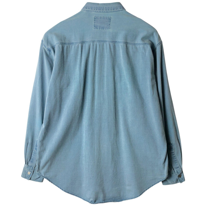 90'S Levi's Long Sleeve Denim Shirt, Men's Size L, Vintage cotton blue type Vintage Second Hand