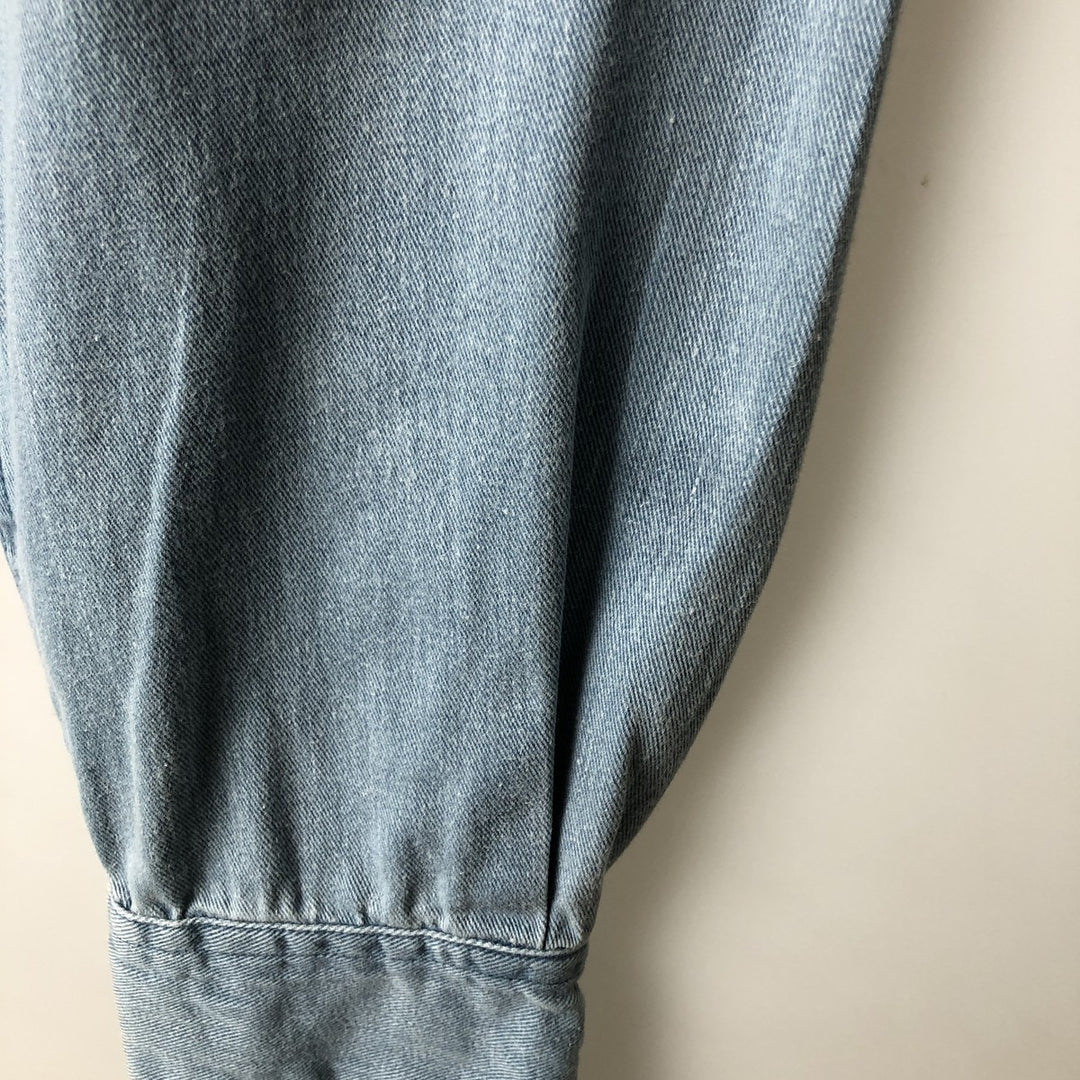 90'S Levi's Long Sleeve Denim Shirt, Men's Size L, Vintage cotton blue type Vintage Second Hand