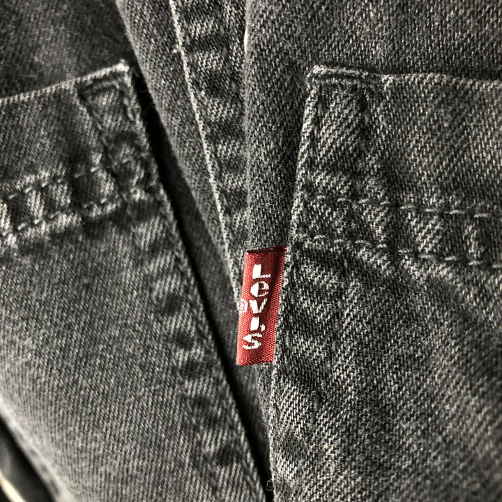 Levi's RED TAB Long-Sleeve Black Denim Shirt, Men's Size M (approx.) cotton black type Vintage Second Hand