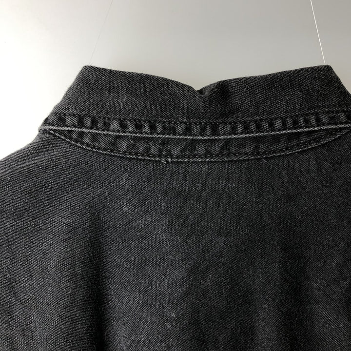 Levi's RED TAB Long-Sleeve Black Denim Shirt, Men's Size M (approx.) cotton black type Vintage Second Hand