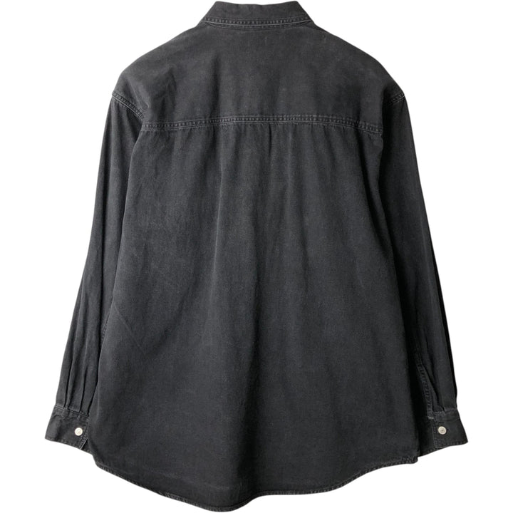 Levi's long-sleeved black denim shirt, men's size XXL. unclear black type Vintage Second Hand