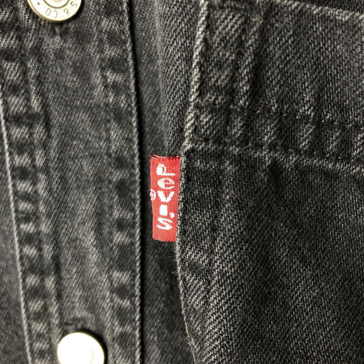 Levi's long-sleeved black denim shirt, men's size XXL. unclear black type Vintage Second Hand