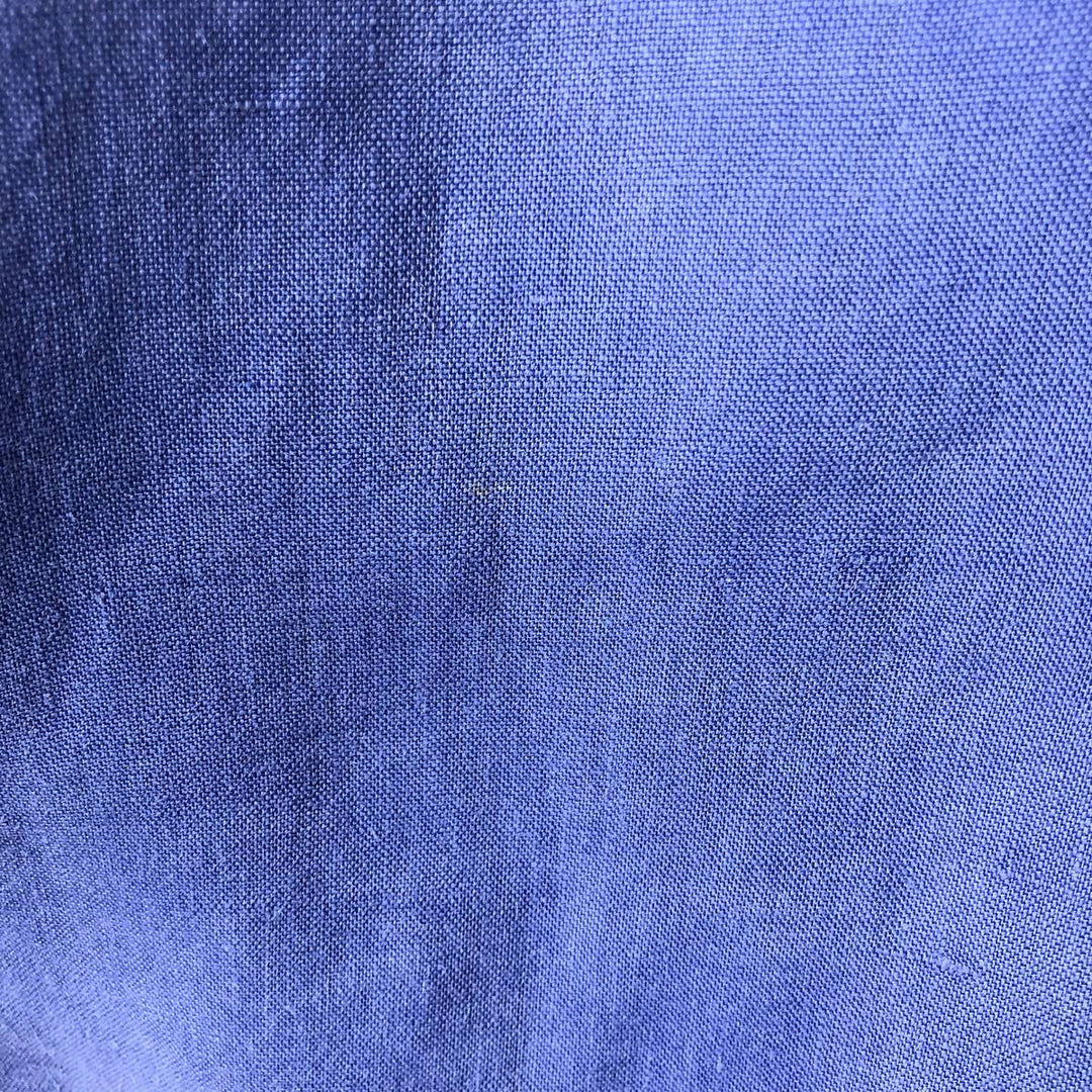 Ralph Lauren POLO RALPH LAUREN long-sleeved linen button-down shirt, men's size XL linen blue type Vintage Second Hand