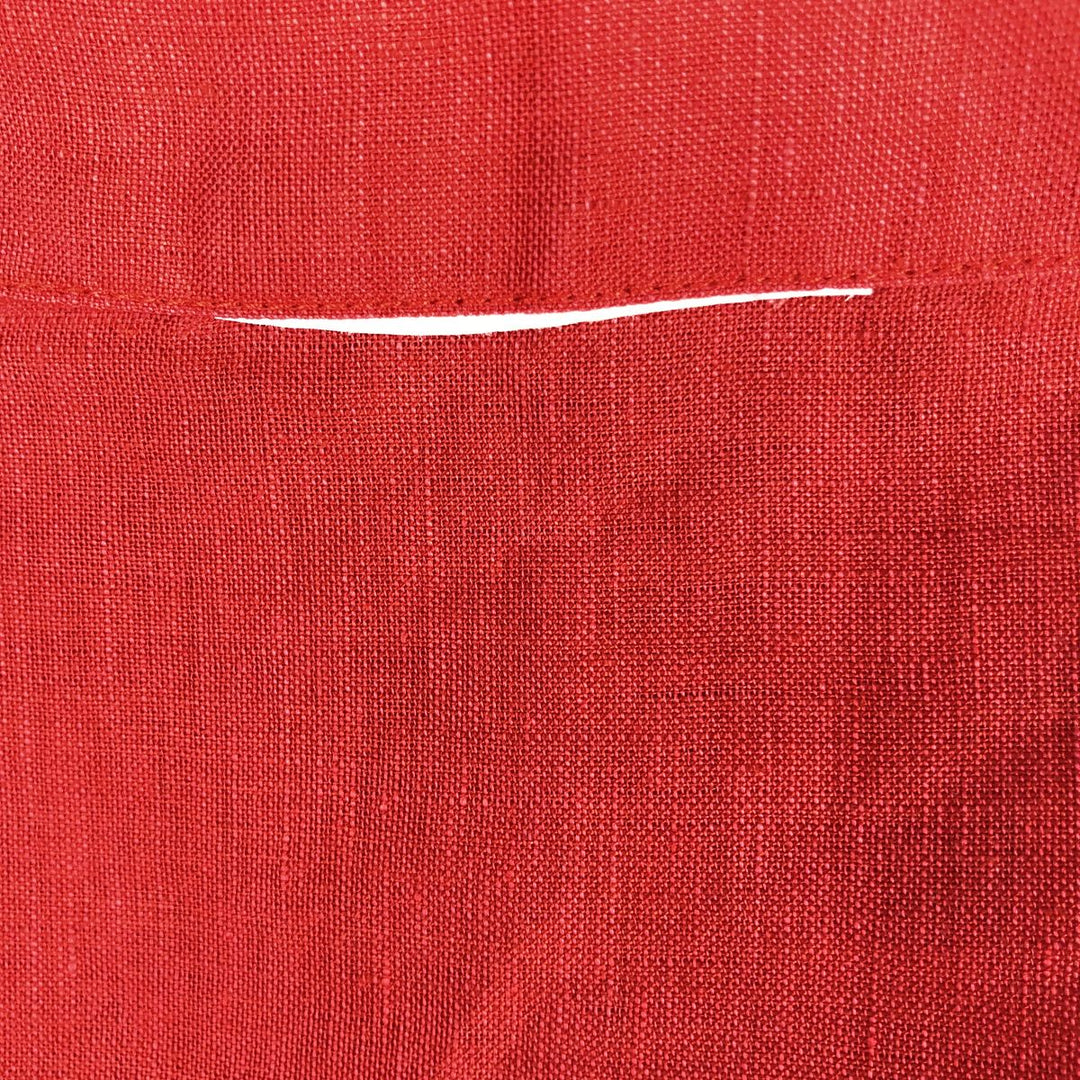 Burberry's BURBERRY LONDON Long-Sleeve Linen Button-Down Shirt, Men's Size L (approx.) unclear red type Vintage Second Hand