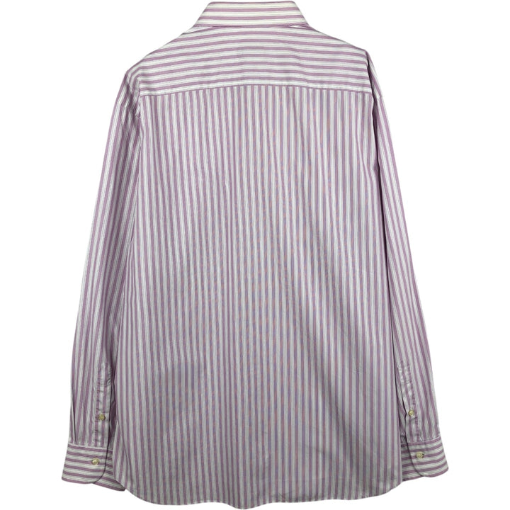 Burberry's LONDON long-sleeved striped shirt, men's size XL cotton pink type Vintage Second Hand