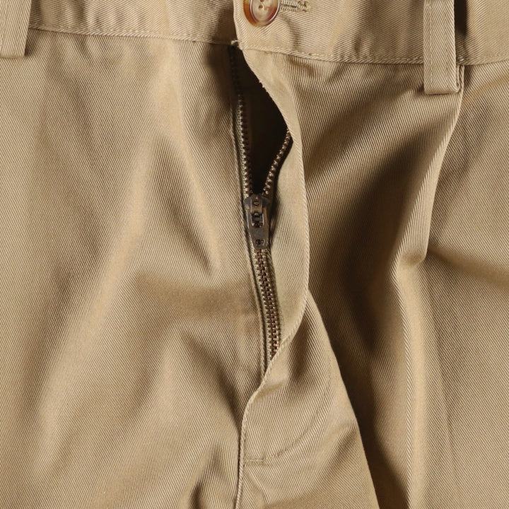 LLBean NATURAL FIT Two-Pleat Chino Pants, Men's Size W36 (approx.) cotton Beige type Vintage Second Hand