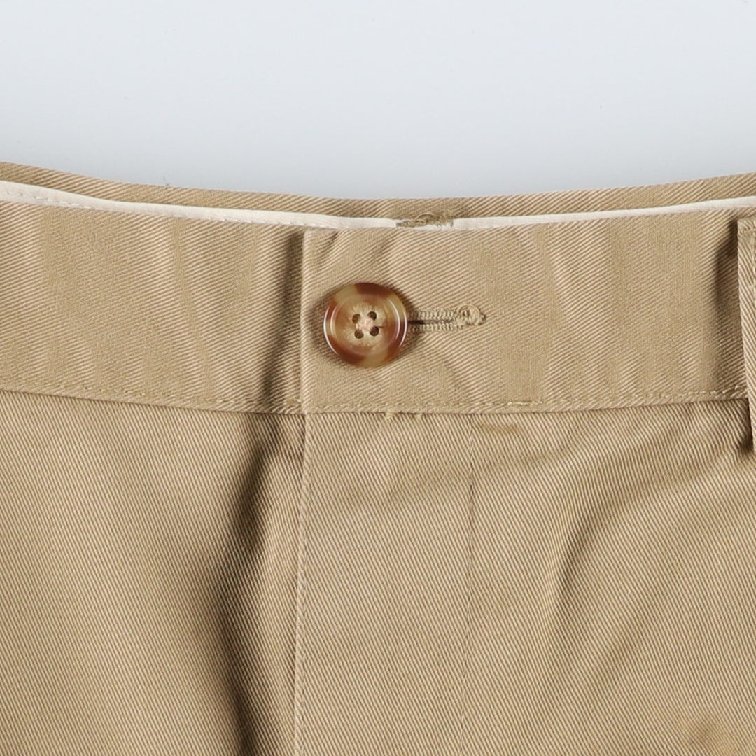 LLBean NATURAL FIT Two-Pleat Chino Pants, Men's Size W36 (approx.) cotton Beige type Vintage Second Hand
