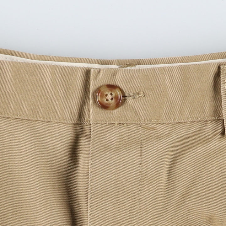 LLBean NATURAL FIT Two-Pleat Chino Pants, Men's Size W36 (approx.) cotton Beige type Vintage Second Hand