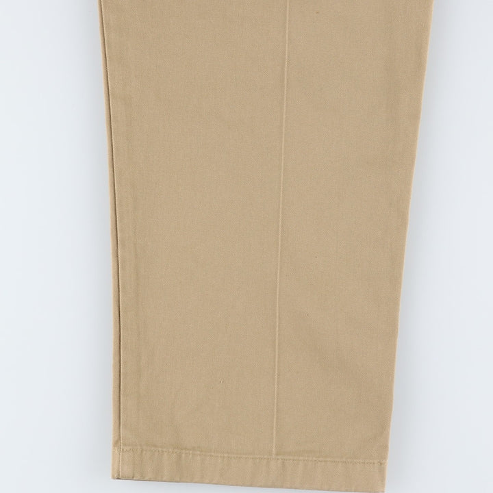 LLBean NATURAL FIT Two-Pleat Chino Pants, Men's Size W36 (approx.) cotton Beige type Vintage Second Hand
