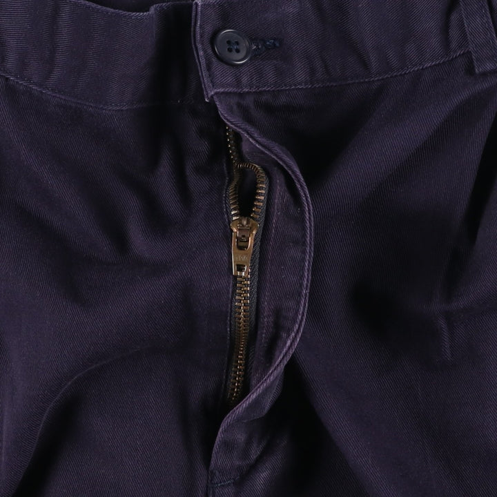 Lands' End Two-Pleat Chino Pants, Men's Size W31 (approx.) cotton navy blue type Vintage Second Hand