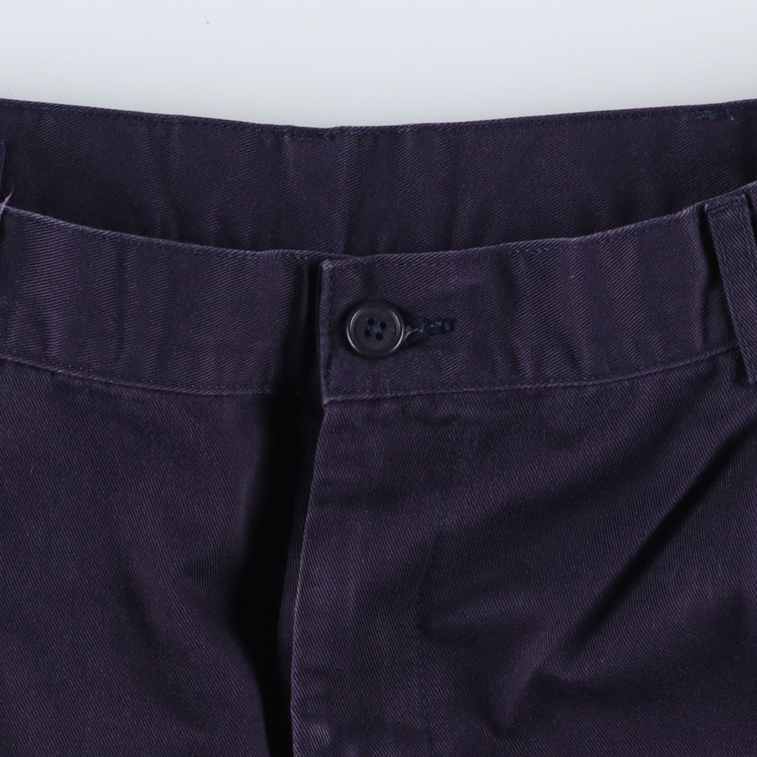 Lands' End Two-Pleat Chino Pants, Men's Size W31 (approx.) cotton navy blue type Vintage Second Hand