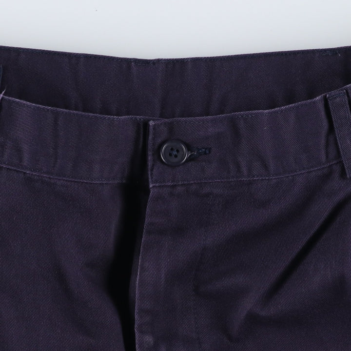 Lands' End Two-Pleat Chino Pants, Men's Size W31 (approx.) cotton navy blue type Vintage Second Hand