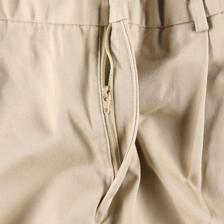 Lands' End Two-Pleat Chino Pants, Men's Size W32 (approx.) cotton Beige type Vintage Second Hand