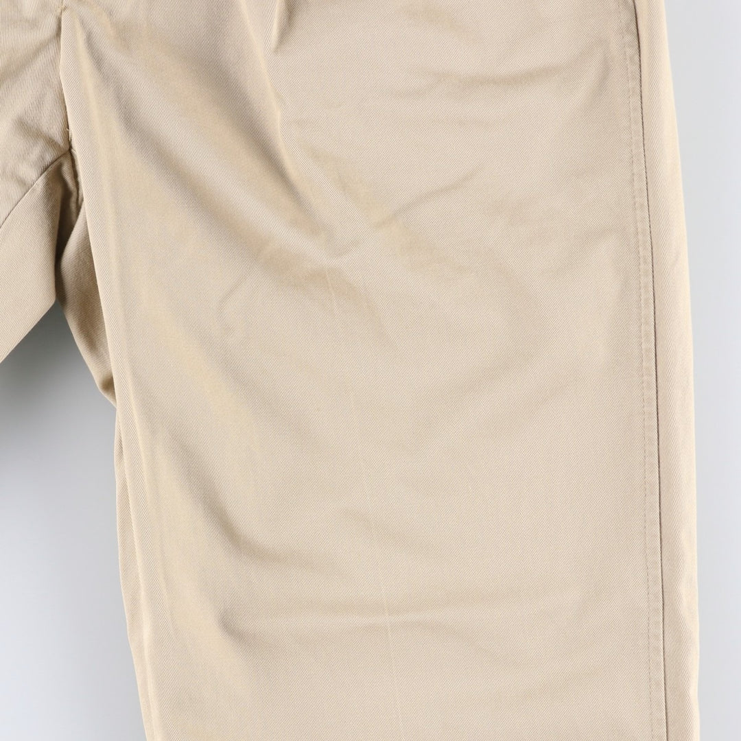 Lands' End Two-Pleat Chino Pants, Men's Size W32 (approx.) cotton Beige type Vintage Second Hand
