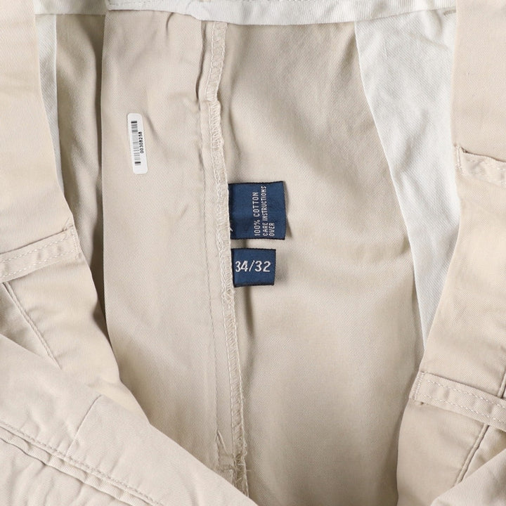 Ralph Lauren POLO by Ralph Lauren HAMMOND PANT, two-pleat chino pants, men's, W33 equivalent cotton Beige type Vintage Second Hand