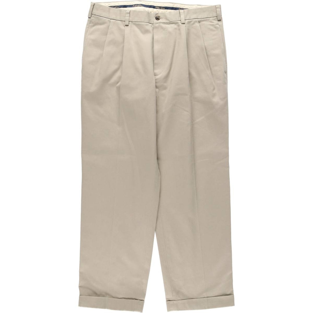 Brooks Brothers ADVANTAGE CHINO THOMPSON Two-Pleat Chino Pants, Men's W35 (approx.) cotton Beige type Vintage Second Hand