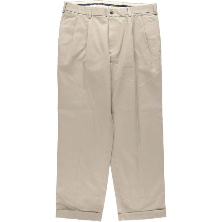 Brooks Brothers ADVANTAGE CHINO THOMPSON Two-Pleat Chino Pants, Men's W35 (approx.) cotton Beige type Vintage Second Hand