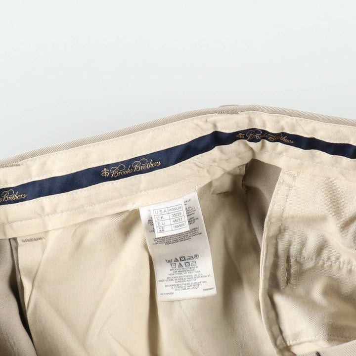 Brooks Brothers ADVANTAGE CHINO THOMPSON Two-Pleat Chino Pants, Men's W35 (approx.) cotton Beige type Vintage Second Hand